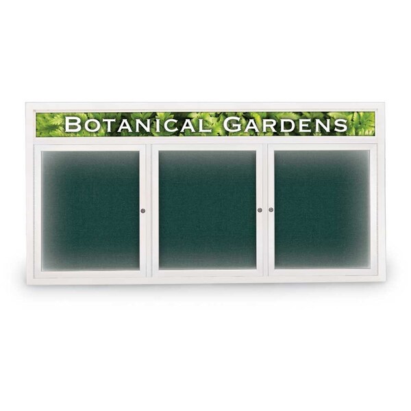 United Visual Products Open Faced Traditional Rounded Corkboard UV644ARC-BLACK-COBACC - main